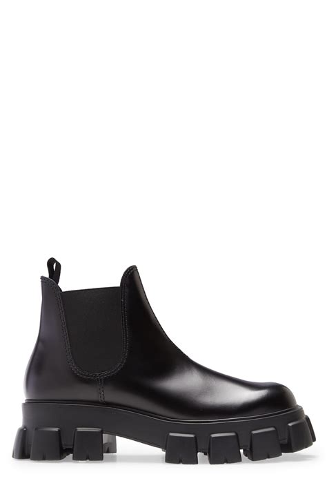 prada spazzolato chelsea|Prada Monolith Lug Sole Chelsea Boot (Men) .